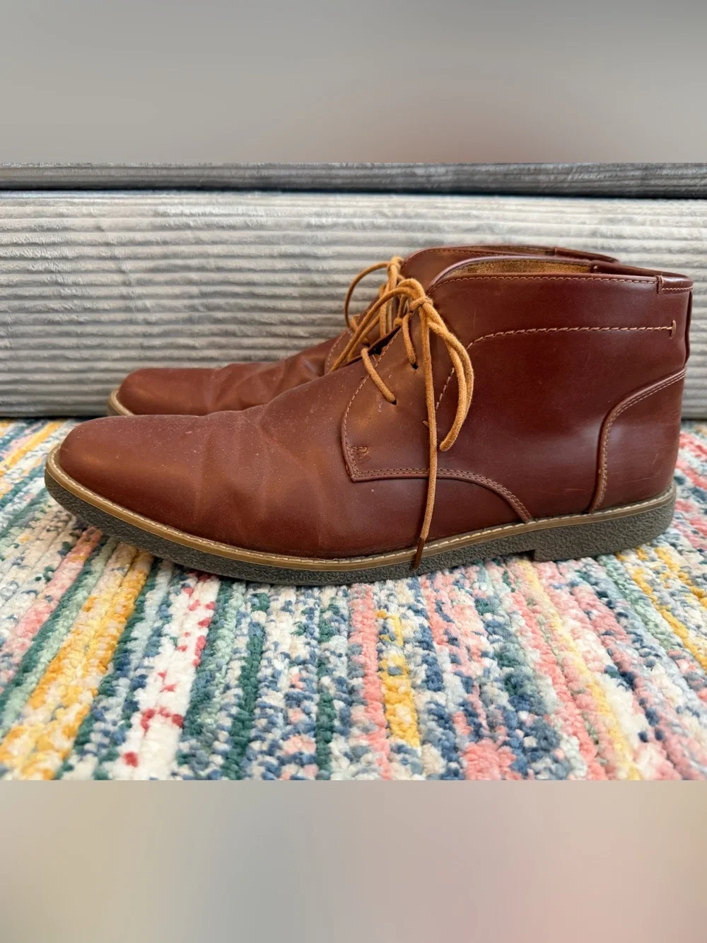 Deer Stags Chestnut Brown Leather Bangor Chukka Boots